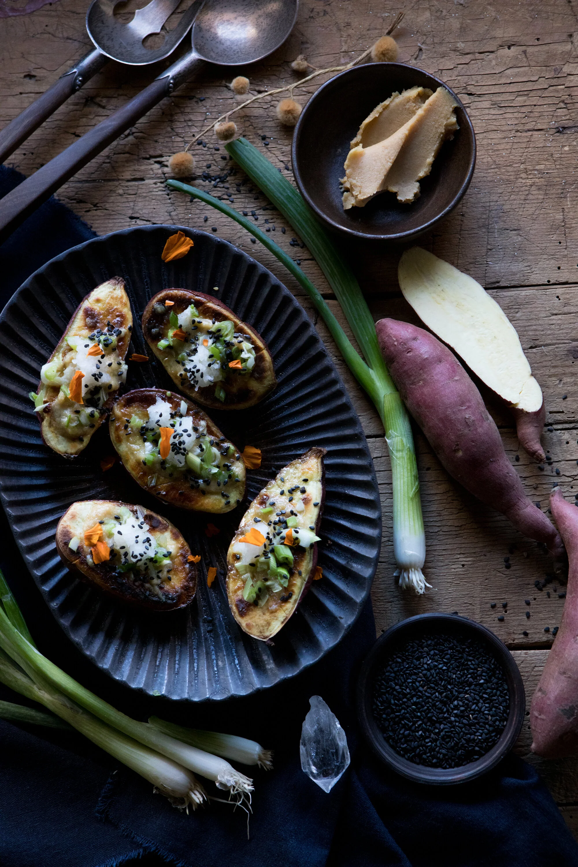 Japanese Sweet Potatoes with Miso Butter — Amalgam Kitchen